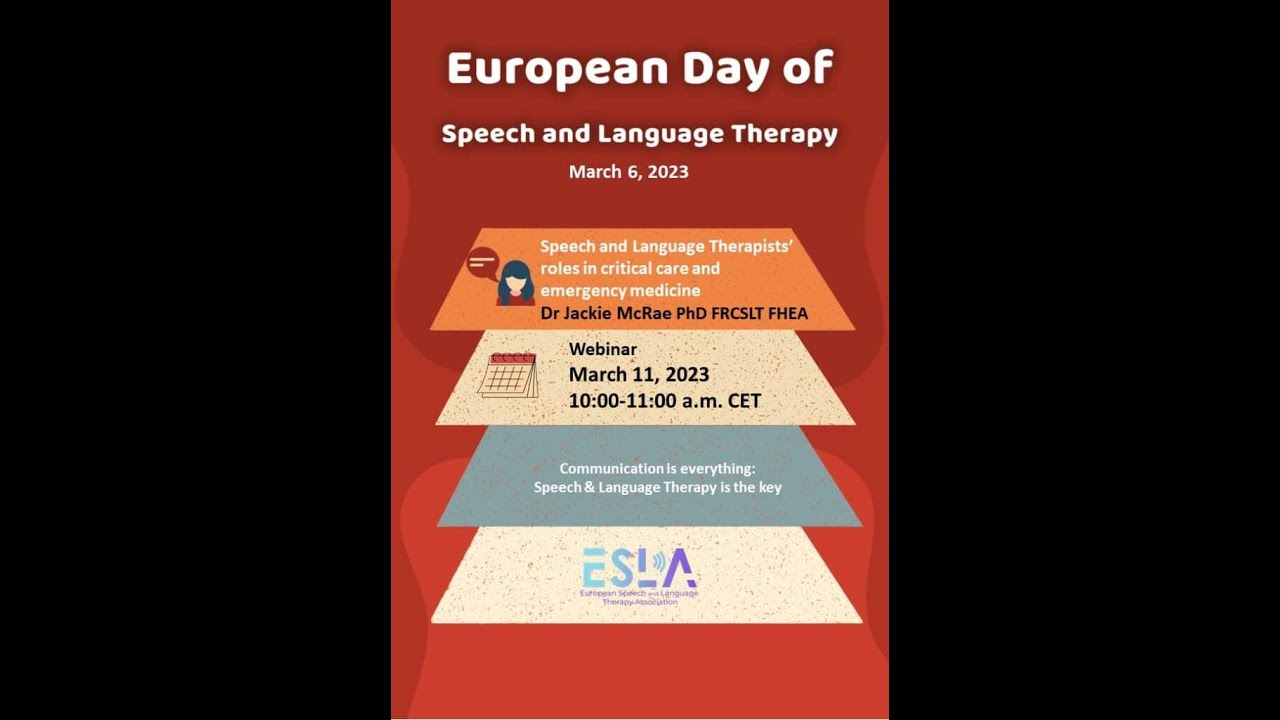 Speech and language therapists' roles in critical care and emercency ...