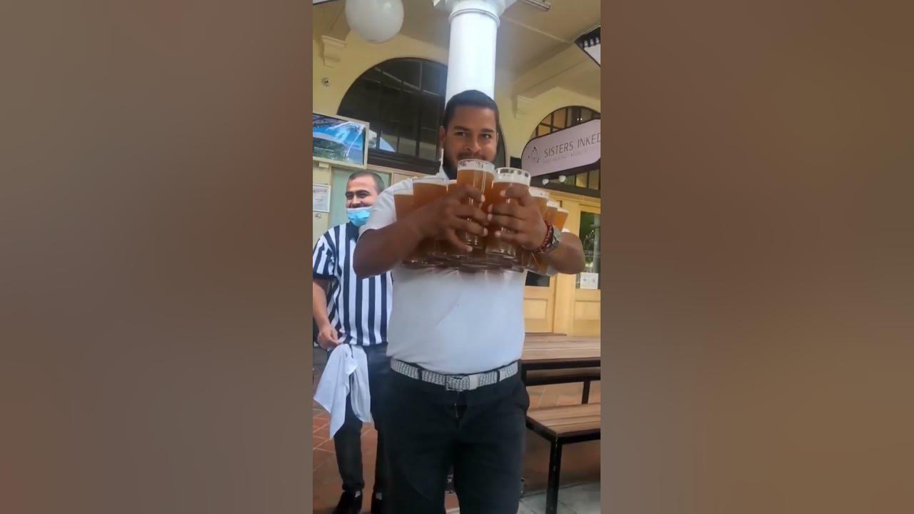 World Record Beer carry from this lad! Unbelievable!