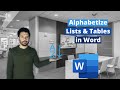 Sort Lists and Tables in Word