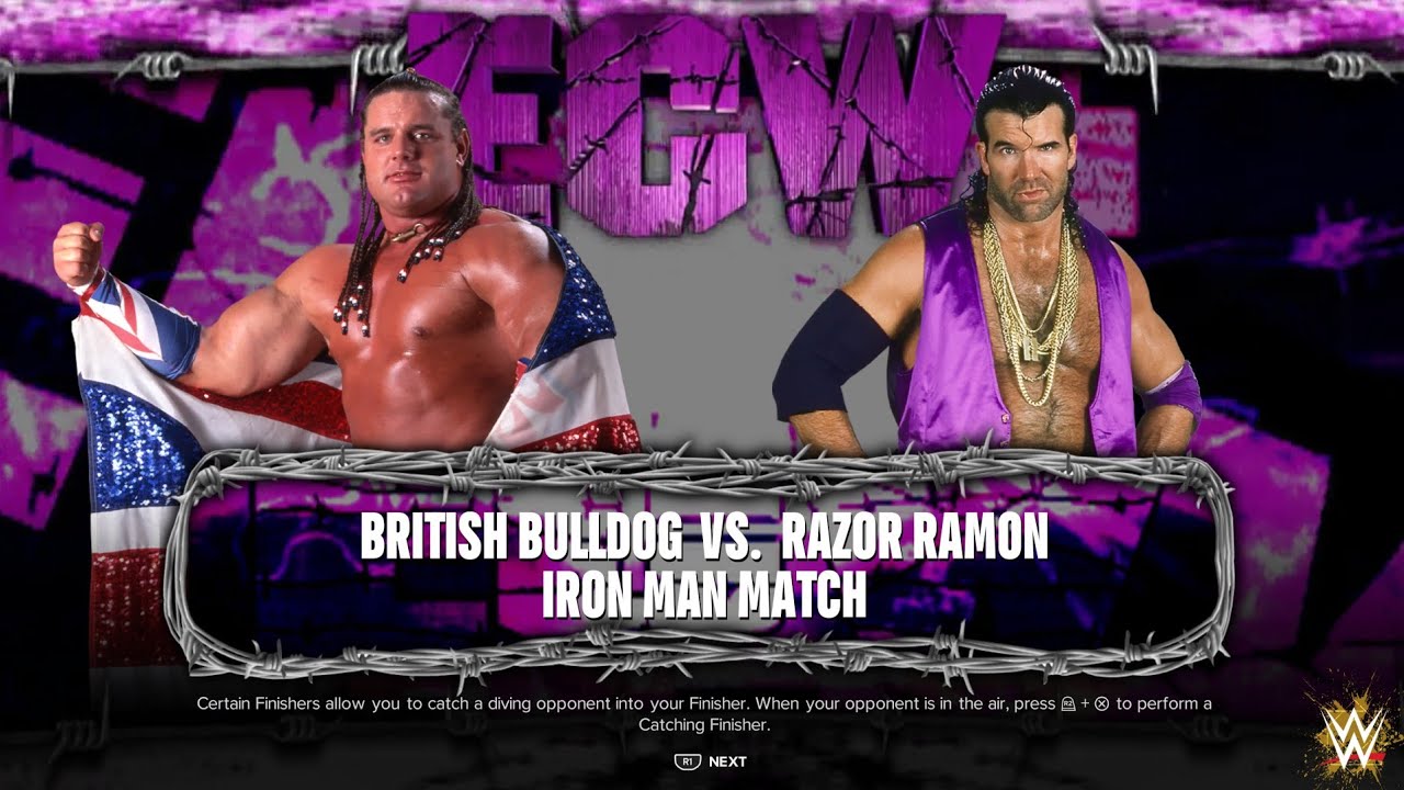 WWE 2K25 BRITISH BULLDOG VS RAZOR RAMON | IRON MAN MATCH | WWE 2K25 | PS5™ [4K60]