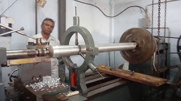 Use of steady rest on lathe machine