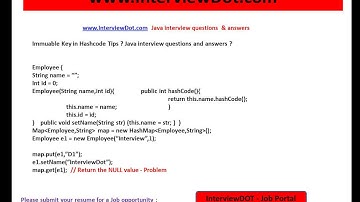 immutable key in hashmap what happens interview java question