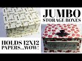 12x12 PAPER STORAGE BOX!! MAKE THESE EASY CRAFT STORAGE BOXES! ⭐️12x12 PAPER STORAGE⭐️ YEP! 12x12!!!