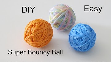 DIY: Super Bouncy Ball/Rainbow Loom Bouncing Ball 3D Jump Up to 12+ Feet
