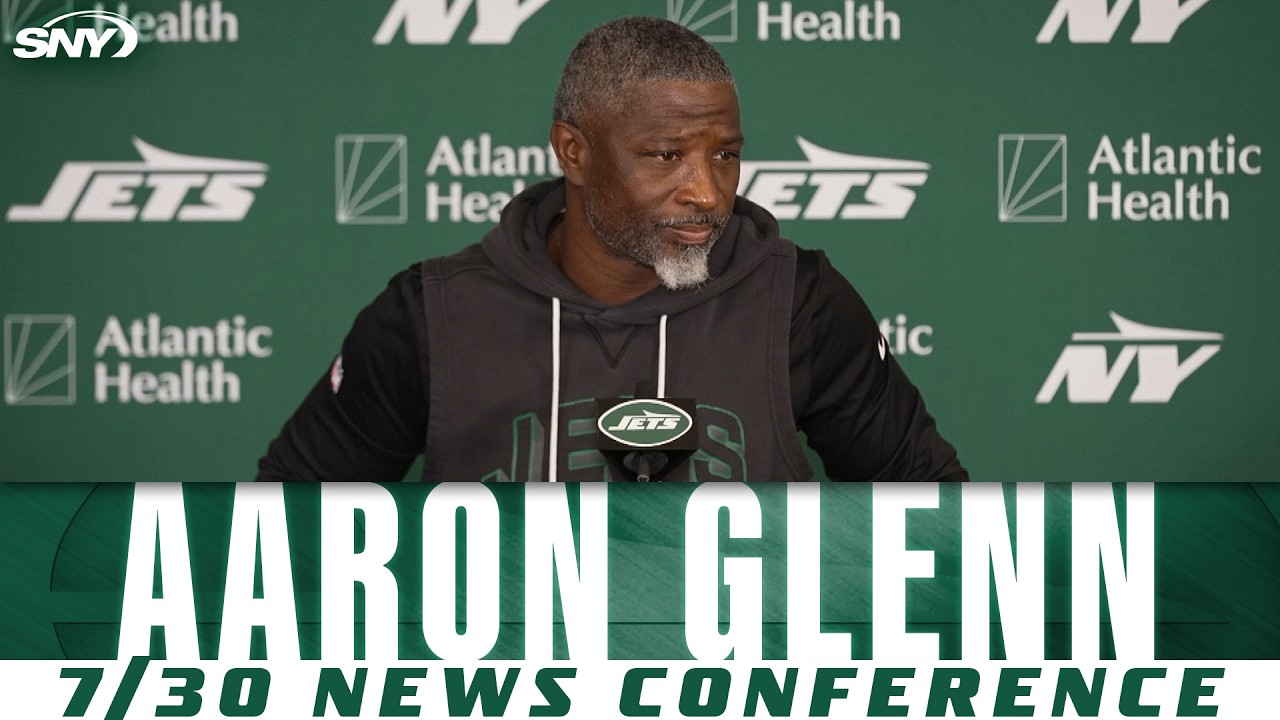 Jets coach Aaron Glenn talks camp action for David Bailey, Cade Klubnik, and more