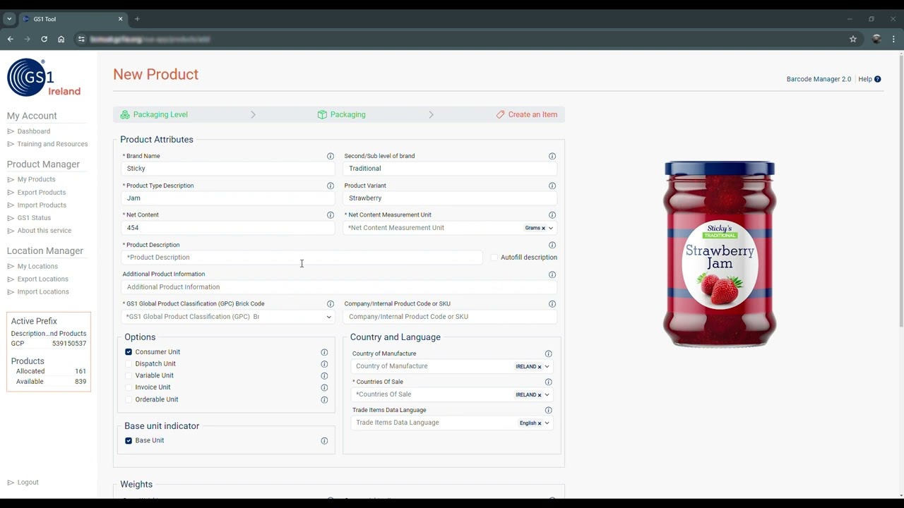 How to add a product to Barcode Manager short version