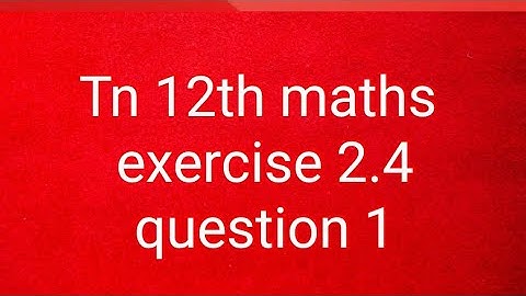 Tn 12th maths exercise 2.4 question 1/convert into rectangular form