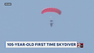 105-year-old veteran skydives for his birthday