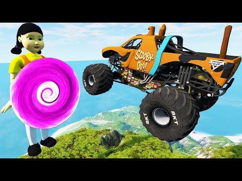 Monster Truck VS Portal Trap To Another Universe Squid Game - BeamNG.drive