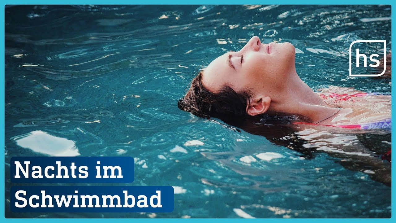 Gegen die Hitze: Nachtschwimmen in Bad Schwalbach | hessenschau