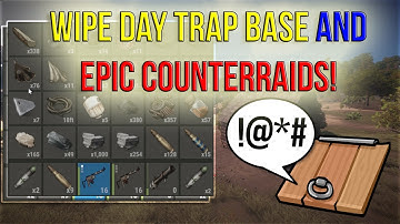WIPE DAY TRAP BASE AND EPIC COUNTERRAIDS! - Rust