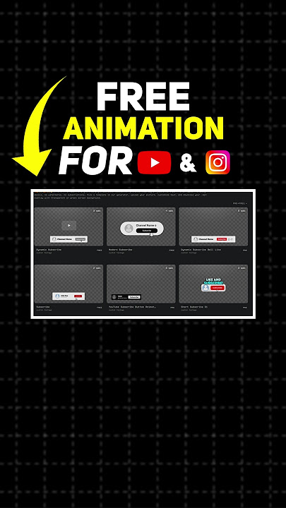 Animasi Berlangganan YouTube Gratis & Mengikuti Instagram – Tanpa Tanda Air! 😍