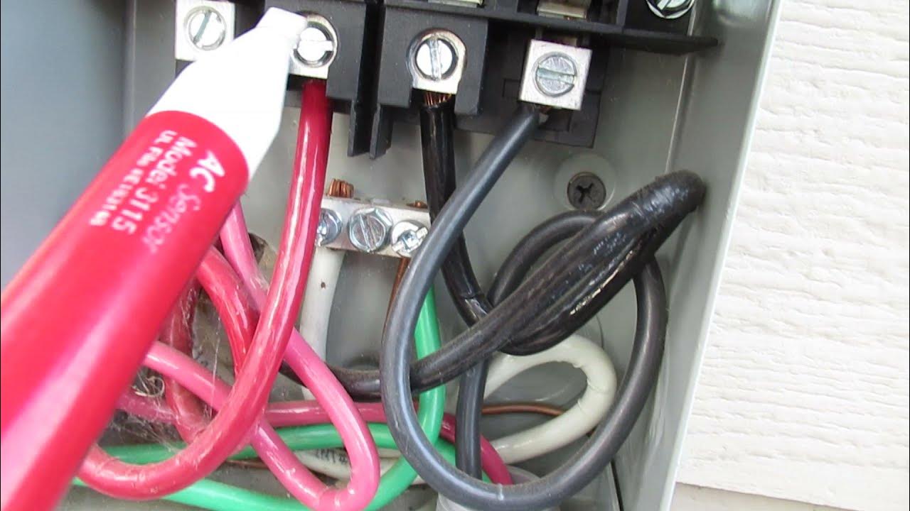 Illegal Neutral to Ground connection Air Conditioner disconnect box