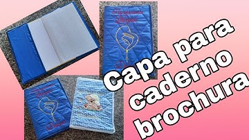 Capa para caderno Brochura em tecido