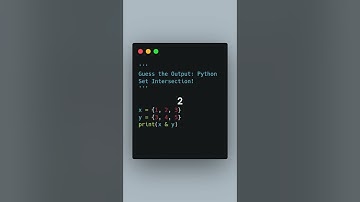 Guess the Output: Python Set Intersection! #2024 #shorts