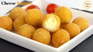 Fried Mozzarella Balls / Cheese Nuggets Recipe for Kids by Tiffin Box | Mozzarella sticks recipe
