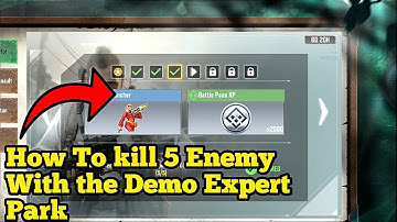 How To kill 5 Enemy With the Demo Expert Park Equippied in MP matches cod mobile