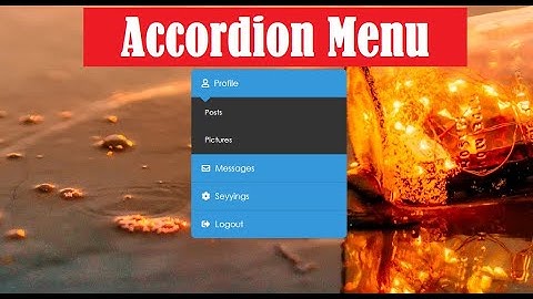Animated accordion menu using html and css