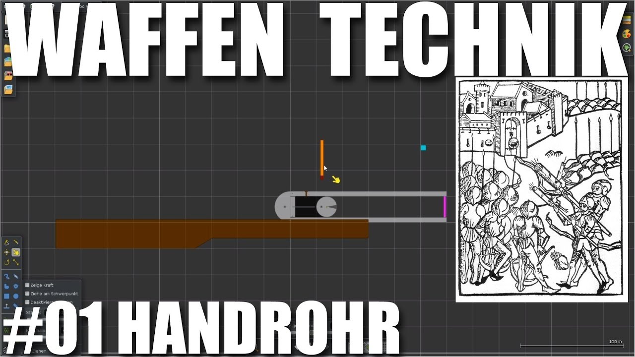 Wir bauen Waffen in Algodoo: #1 Handrohr, frühe Feuerwaffen Technik | Grasyl