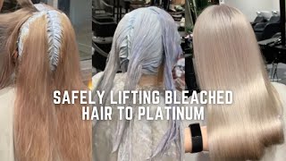 How to bleach blonde hair safely  no breakage tutorial for platinum hair