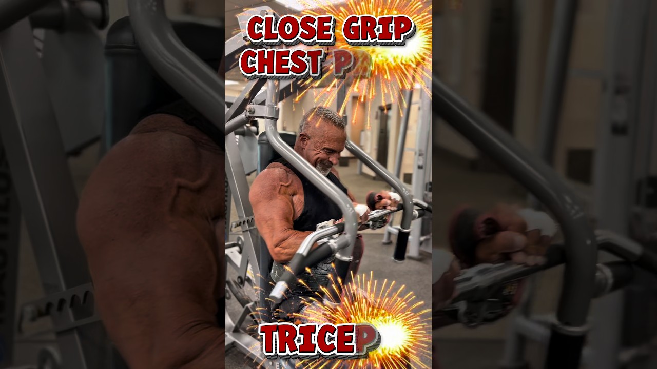CLOSE GRIP CHEST PRESS FOR TRICEPS #triceps #workout #motivation #muscle #workouttips