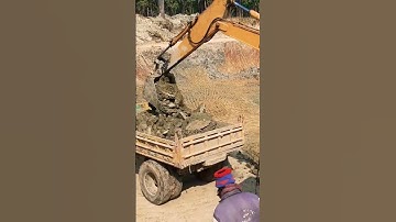 Excavator Soil Loading Full Trolley With Brand New Eicher 557 Tractor #excavator #tractor #shorts