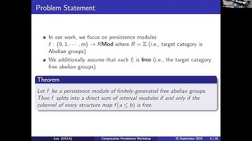 ComPer 2023: Interval Decomposition for Persistence Modules of Free Abelian Groups by Jiajie Luo