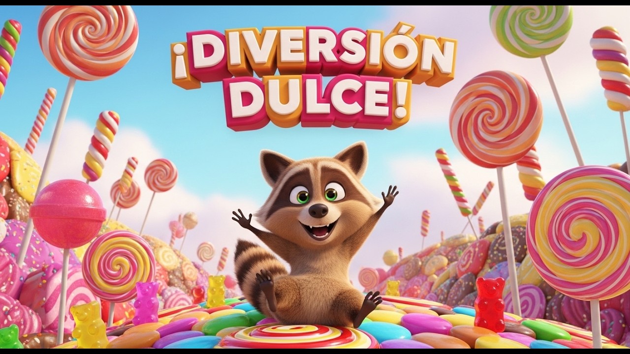 Sing Mapache Mapache Desliza por la Colina de Dulces 🦝🍭🎵 | Canciones infantiles ...