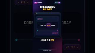 HTML Quiz #21: Which Tag Is the Generic Inline Container? 🤔 #html #programming #htmlquiz #codingquiz