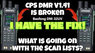 DM-32UV Scan List Bug | I have the work around