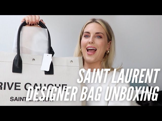 SAINT LAURENT RIVE GAUCHE LINEN BAG UNBOXING