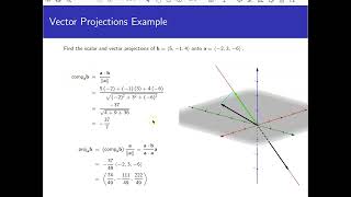 Vector Projections Example