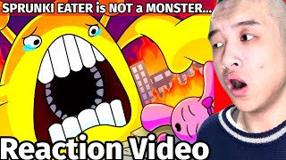 Reacting to SPRUNKI EATER is NOT a MONSTER... (Cartoon Animation) by GameToons