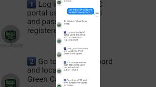 Nysc Green Card What It Is U0026 How To Print It nyscgraduate students greencard