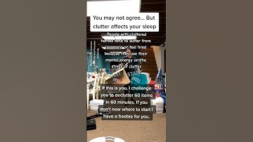 You may not agree, but... Clutter affects your sleep #declutter #cleantok