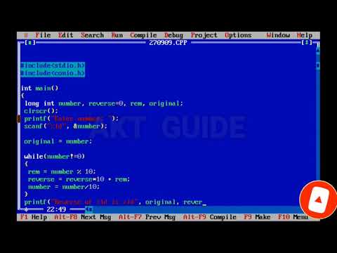 C Program to Find Reverse of a Given Number//Loop (for, while, do-while) Examples//akt guide