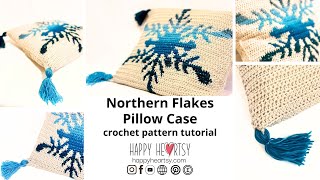 Northern Flakes Pillow Case ❄️ | Crochet Snowflake Pillow Tutorial