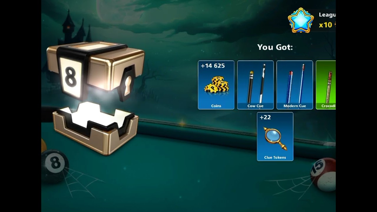 8 ball pool Moonlight Entrance Room || Collect all Moonlight Cue || Moonlight Manor Clue Token