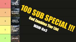 The ONLY VALID Cod Zombies Tier List WAW-Bo3