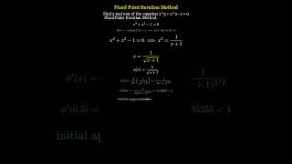 Root finding by fixed point iteration #rootfinding #nonlinearequations