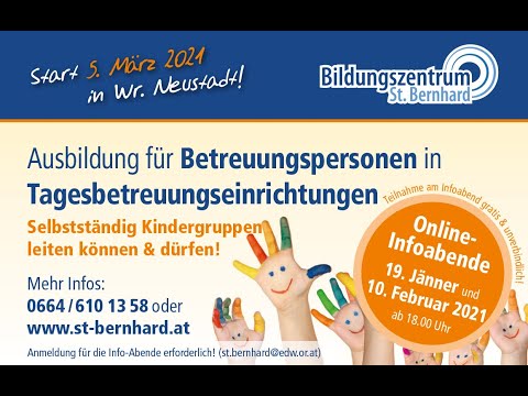 Info Video Tagesbetreuungsausbildung 2021