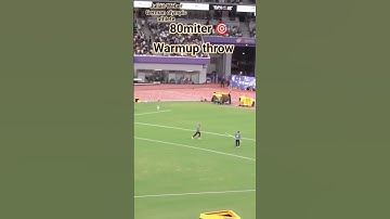 80miter warmup throw 🫢Julian weber German athelete #2025 #javelinthrow  #athlete #worldchampionship