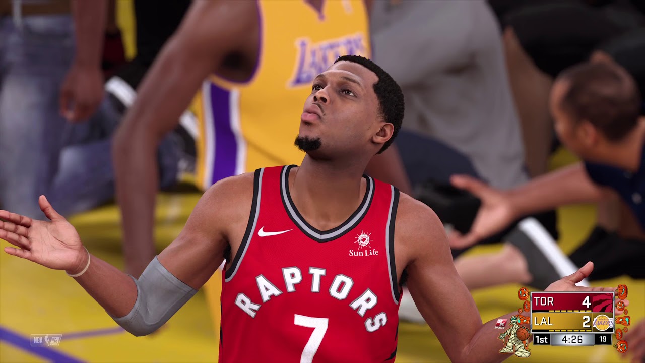 NBA 2K18 raptors versus 00-01 Lakers - YouTube