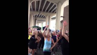 Jazzercise Flash Mob at Riverside Arts Market in Jacksonville, FL.