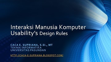Interaksi Manusia Komputer : Usability