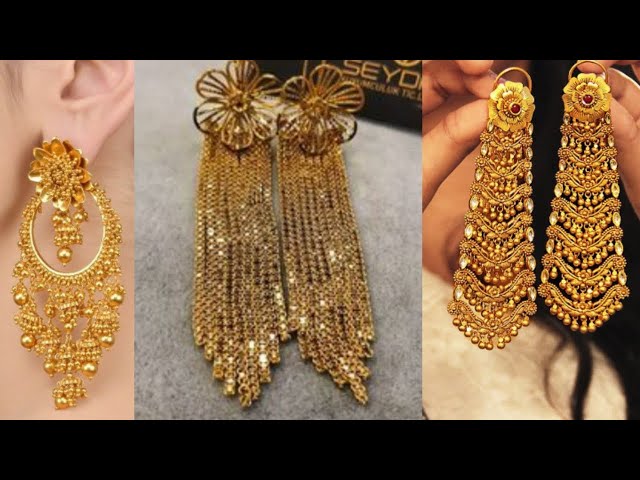 Buy New Model Impon Stone Gold Chand Bali Earrings Design