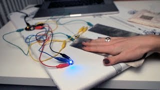 Capacitive Touch with Conductive Fabric & Flora