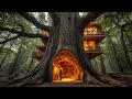 I Built a Secret Home Inside a 500-Year-Old Tree | Building a House in the Forest (ASMR)