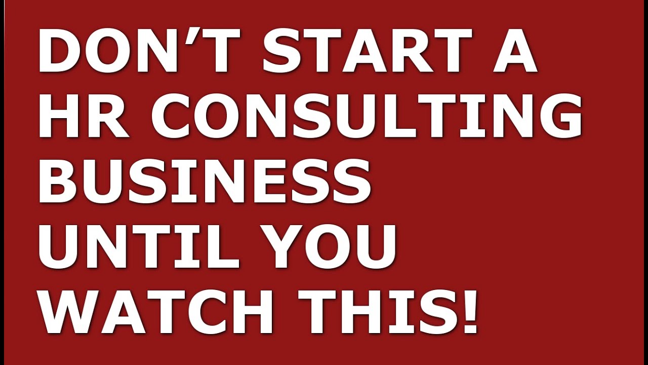 How To Start A HR Consulting Business Free HR Consulting Business Plan Template Included YouTube