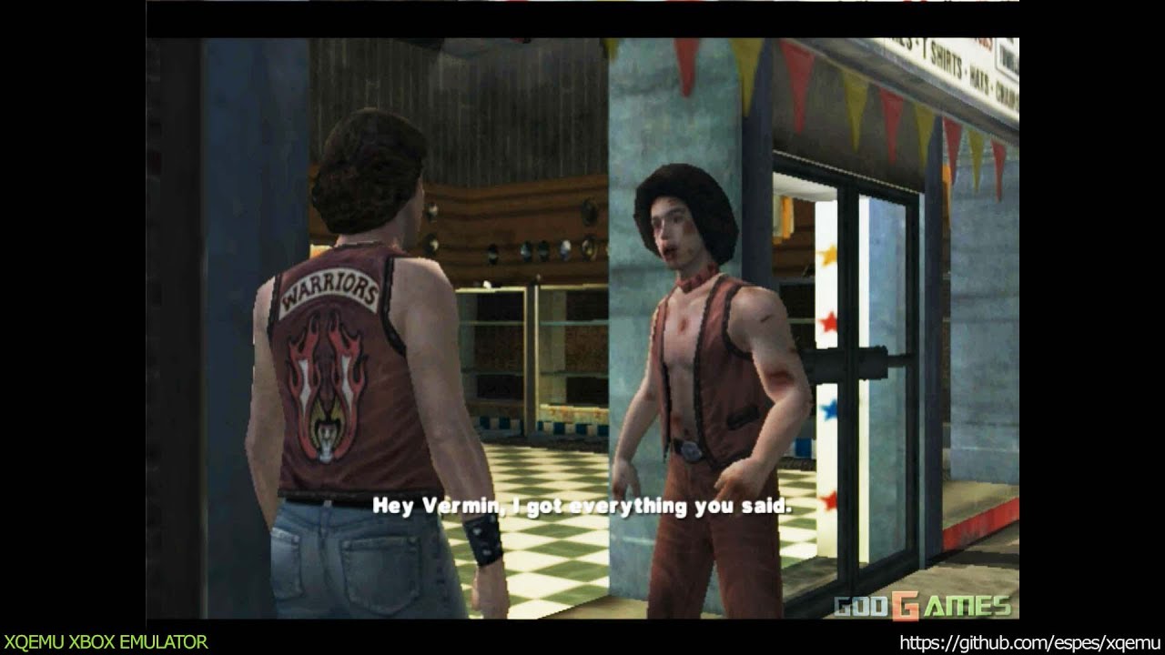 XQEMU Xbox Emulator - The Warriors Ingame - realtime! (1d968aa)